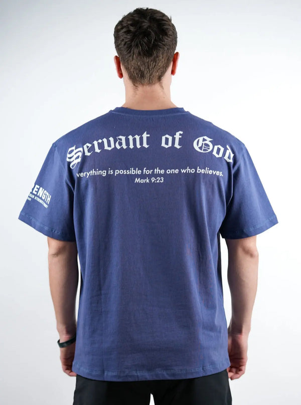 Servant Of God Oversized Tee - Indigo HolStrength