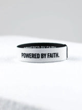 Powered By Faith Wristband - Black/White HolStrength