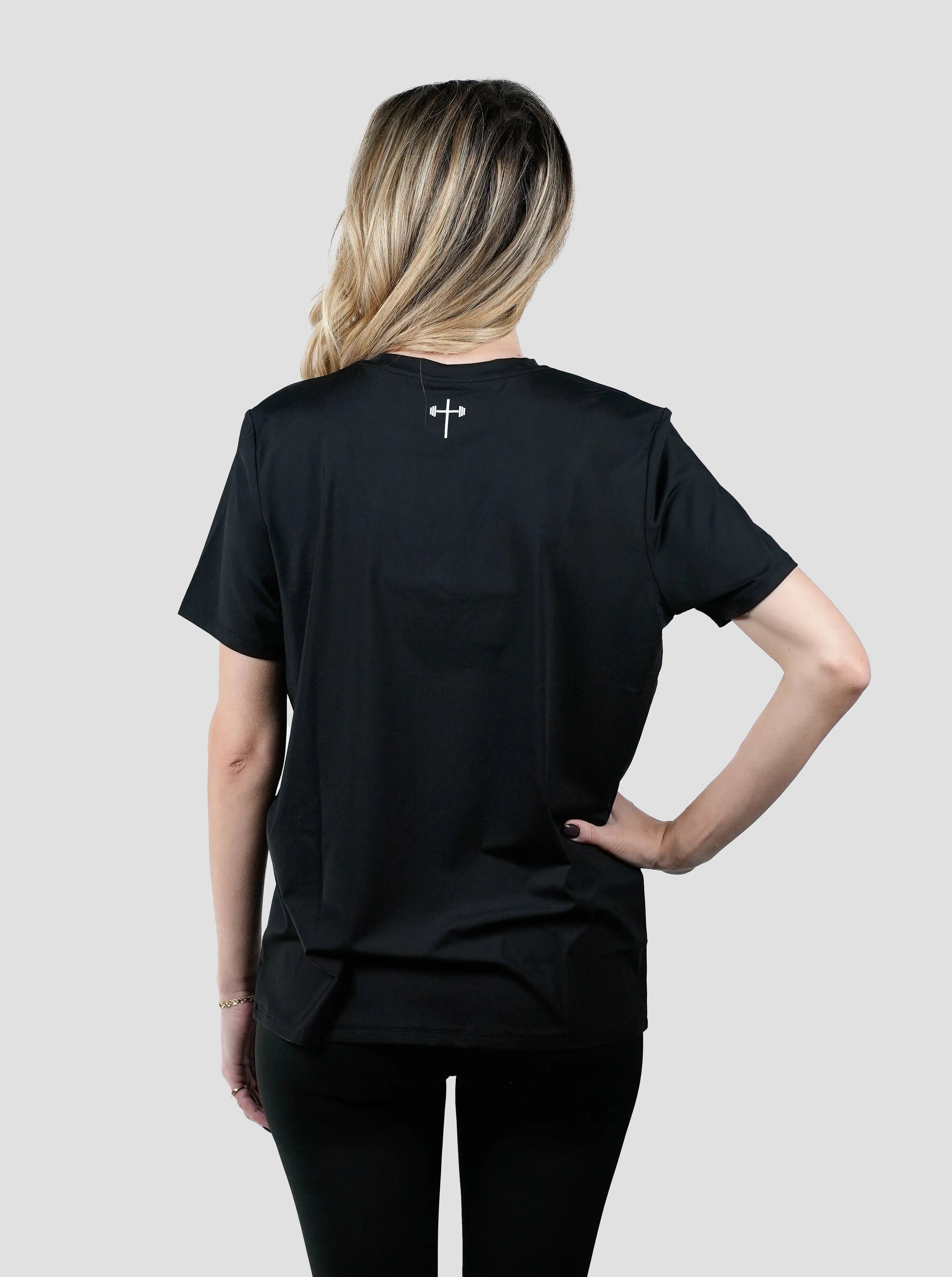 Women's Powered By Faith Performance Tee - HolStrength